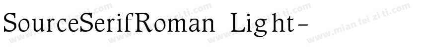 SourceSerifRoman Light字体转换